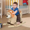 SEVOBAL Toy Vehicles Baby Rocking Horse Lion Plush Animal with Sound Seat Belt and Wooden Base for Toddlers - 4 of 4