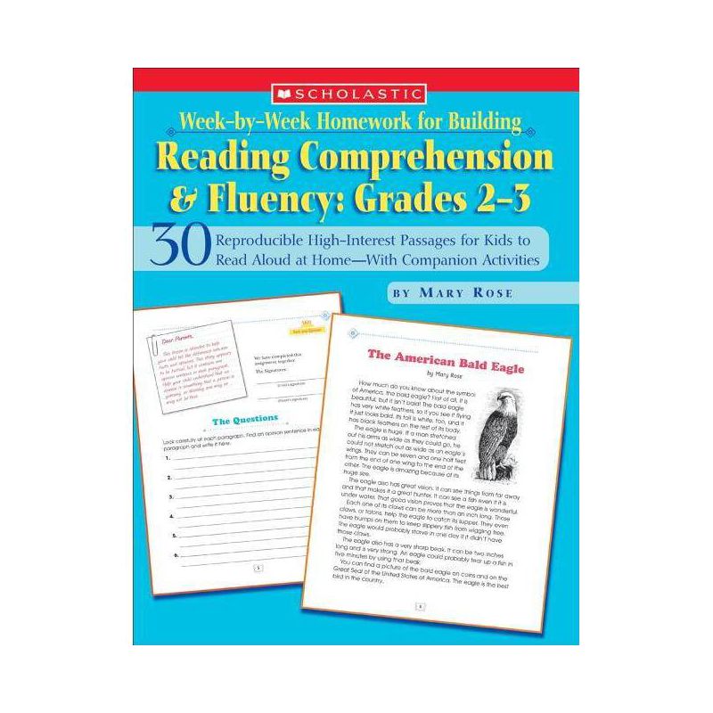 Week-By-Week Homework for Building Reading Comprehension & Fluency: Grades 2-3 - (Week-By-Week Homework for Building Reading Comprehension and), 1 of 2