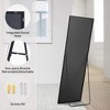 Lirago Floor Standing Mirror, Wall Mirror with Stand - Black,Rect 63"x20"x0.5" - 4 of 4