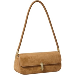 Shoulder Bag with Lock Buckle, Medium Size,Shoulder Bag Underarm Purse - 1 of 4