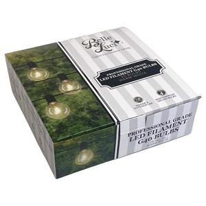 Belle Luci Holiday Bright Lights G40 Single Filament LED Replacement Bulb Warm White 2 in. 25 lights - 1 of 1
