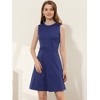INSPIRE CHIC Women's Plaid Sleeveless Fit A-Line Houndstooth Work Mini Dress - 2 of 4