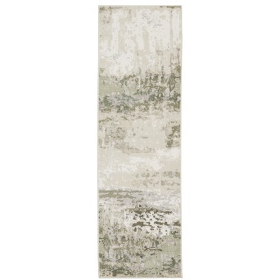 Oriental Weavers Caravan 2061W Beige/ Green Indoor Area Rug - 2'3" x 7'6"
