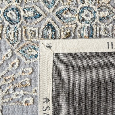 Gray and Beige Hand-Tufted Wool Area Rug, 3' x 5'