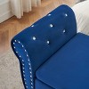 CAVINAS 63.38" Velvet Storage Ottoman Bench with Crystal Buttons,Multifunctional Storage Rectangular Bench,Footstool for Bedroom,Living Room - 4 of 4