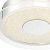 Possini Euro Design Modern Ceiling Light Flush Mount Fixture 11" Wide Chrome LED Round Crystal Sand Clear Acrylic Ring for Bedroom Kitchen Living Room - 3 of 4