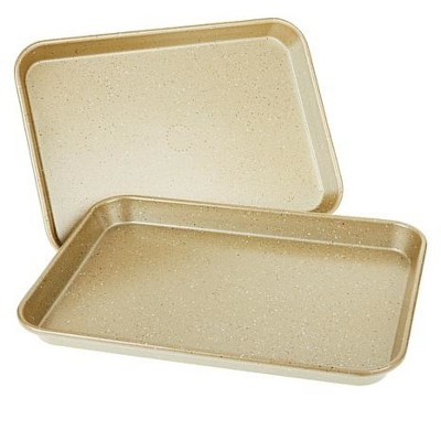 Small Gold-Coated Nonstick Sheet Pan 9.5 x 13 x 1 (2 pack) » NUCU®  Cookware & Bakeware