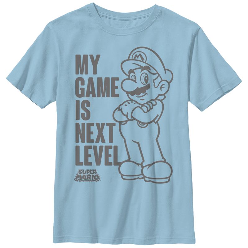 Boy's Nintendo Super Mario My Game is Next Level T-Shirt, 1 of 4