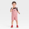 OshKosh B'gosh Toddler Boys' Railroad Striped Shortalls - Red - 3 of 3