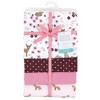 Hudson Baby Infant Girls Cotton Flannel Receiving Blankets, Woodland Floral, One Size - 2 of 4