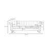 SKRAN sofa modern cream velvet sofa with gold accents  sleek channel-tufted upholstery, 3-seat couch for living room and office decor - 3 of 4