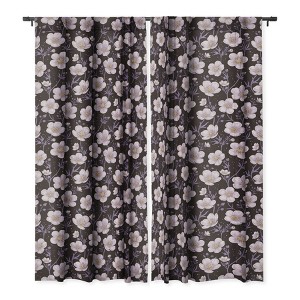 Avenie Buttercup Mystical Purple Set of 2 Panel Blackout Window Curtain - Deny Designs - 1 of 4