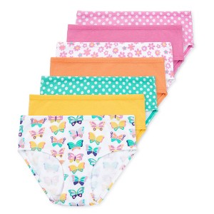 Lucky & Me Gracie Girls Organic Cotton Briefs Multiple Colors Multiple Sizes (7-Pack) - 1 of 4