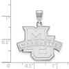 Black Bow Jewelry 14k White Gold Marquette Golden Eagles NCAA Large Pendant - 2 of 3