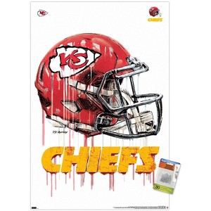Trends International NFL Kansas City Chiefs - Drip Helmet 20 Unframed Wall Poster Prints - 1 of 4