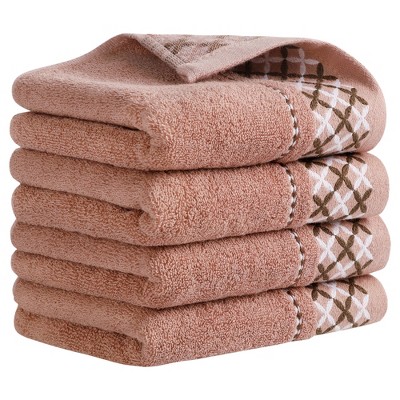 REGALWOVEN Bathroom Cute Pattern Lightweight Absorbent Polyester Cotton Hand Towel 14 x 30 Inch