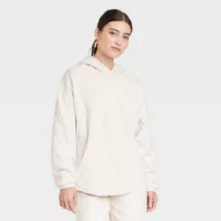 Women's Quilted Hooded Sweatshirt - Universal Thread™