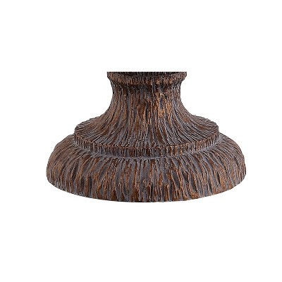 Scarlett 31" Faux Bois Resin LED Table Lamp with Linen Shade