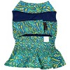 Parisian Pet 'Tribal Dress' for Dogs and Cats, Ruched Waist, Stylish and Comfortable, Tribal Print - Green, Blue, Yellow - 2 of 4