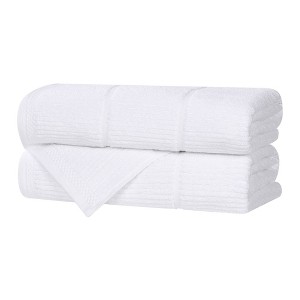Smart Twist Viscose Cotton Blend Medium Weight Solid Ribbed Towel Set by Blue Nile Mills - 1 of 4