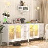 Aheaplus Sideboard Buffet Cabinet with 5 Wood Drawers - 2 of 4