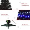 HOMCOM 3 FT Tall Pre-Lit Douglas Fir Artificial Christmas Tree with Realistic Branches, 90 Multi-Color LED Lights, Fiber Optics, and 90 Tips - image 4 of 4