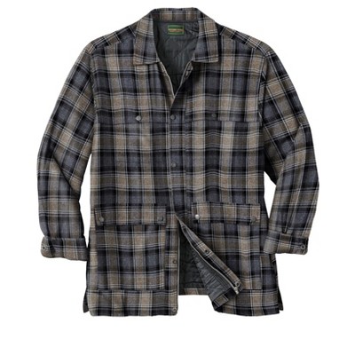 Boulder Creek by KingSize Men's Big & Tall Flannel Full Zip Snap Closure Renegade Shirt Jacket