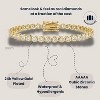 Tennis Bracelet for Women, 24K Gold Plated AAAAA CZ Bezel Set 3mm, Waterproof Jewelry Gift in Adjustable Sizes - 3 of 4