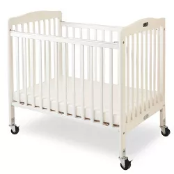 L.A. Baby The Little Wood Crib Mini/Portable Folding Wood Crib - White