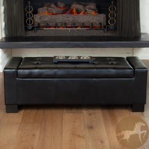 GDFStudio Nadia Contemporary Tufted Upholstered Storage Ottoman Bench - 1 of 4