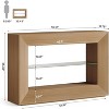 Tribesigns 55-Inch Sofa Table, 3-Tier Farmhouse Console Table with Glass Storage Shelf for Living Room, Entryway, Couch, Hallway, Foyer - 3 of 4