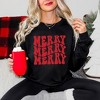 Simply Sage Market Women's Graphic Sweatshirt Merry Stacked - 2 of 4