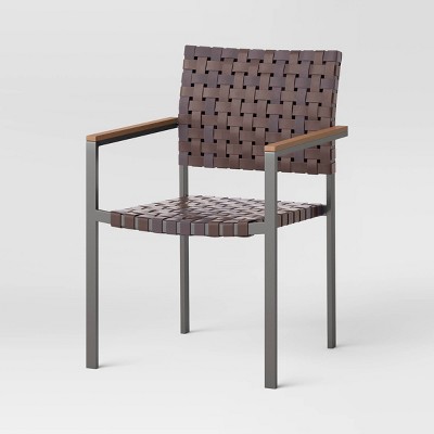 Oak Park Outdoor Patio Dining Chairs Stacking Chairs Brown - Threshold&#8482;_3