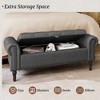 Arceso Storage Bench,50” Queen Linen Tufted Button End of Bed Bench, Upholstered Bedroom Bench,Ottoman Bench for End of Bed Living Room, Entryway - 4 of 4