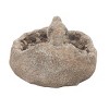 Transpac 13.75 Inch Gray Spring Faux Pebble Birdbath Decorative Object Polyresin Garden Decor - 3 of 4
