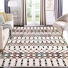 Washable Farmhouse Living Room Rugs, Soft Non Slip Geometric Stripped Lines Print Bedroom Carpet, Low Pile Large Floor Rugs for Office - 2 of 4