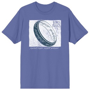 Lord of the Rings The One Ring Men's Periwinkle Short Sleeve Tee - 1 of 3
