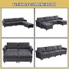 NicBex 115.75 Inch U Shaped Convertible Sectional Couch with Double Chaise for Living Room,Apartment,Office - 4 of 4
