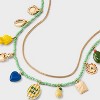 Bella Vita and Semi-Precious Quartz Charm Beaded Multi-Strand Necklace - Universal Thread™ Green - 4 of 4