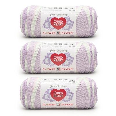 Red Heart All in ONE Flower Power Yarn 24 Pack-Wisteria