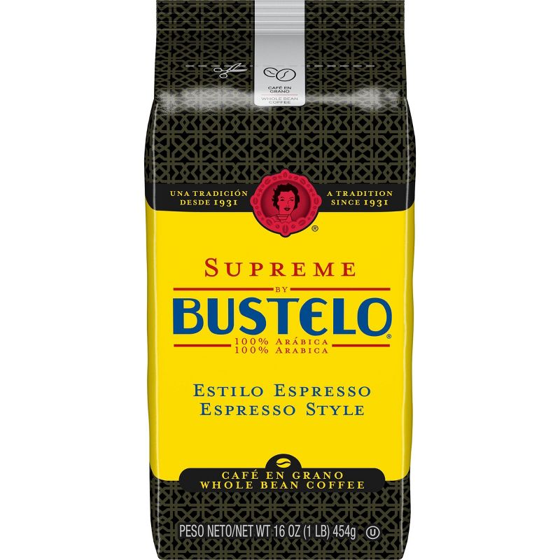 Cafe Bustelo Espresso Style Whole Bean Dark Roast Coffee - 16oz, 1 of 9