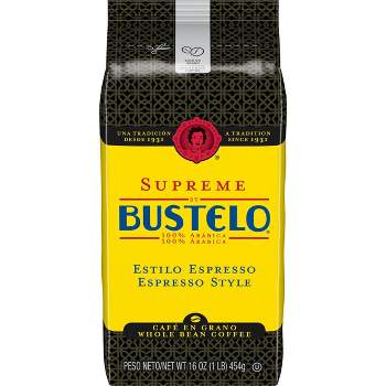 Cafe Bustelo Espresso Style Whole Bean Dark Roast Coffee - 16oz