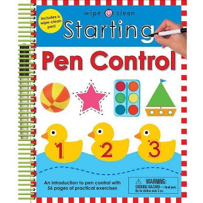 Wipe Clean: Starting Pen Control - (Wipe Clean Learning Books) by  Roger Priddy (Spiral Bound)