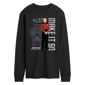 Men's - Star Trek - Picard Make It So Long Sleeve Graphic T-Shirt - 1 of 4
