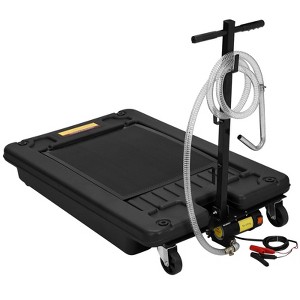 Oil Drain Pan 18 Gallon Tank, Low Profile Large Capacity Oil Change Pan, Foldable Hand, with Pump - 1 of 4
