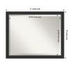 Amanti Art Corvino Black Narrow Beveled Wood Bathroom Wall Mirror - 4 of 4
