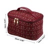 Unique Bargains Plaid Pattern Makeup Bag Cosmetic Travel Bag Woolen Large Makeup Bag for Women 1 Pc - 4 of 4