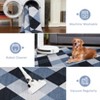 Machine Washable Plaid Checkered Design Non-Slip Rubberback Runner Rug Modern Abstract Geometric Print Carpet - 4 of 4