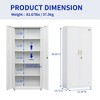 SKRAN Metal Storage Cabinet, Multi-Purpose Steel Cabinets with Doors and  Adjustable Shelves for Home, Office, and School - 3 of 4