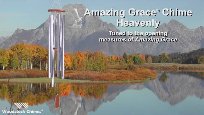 Woodstock Windchimes Original Amazing Grace Chime Heavenly, Wind Chimes For Outside, Wind Chimes For Garden, Patio, and Outdoor Décor, 53"L, 2 of 10, play video